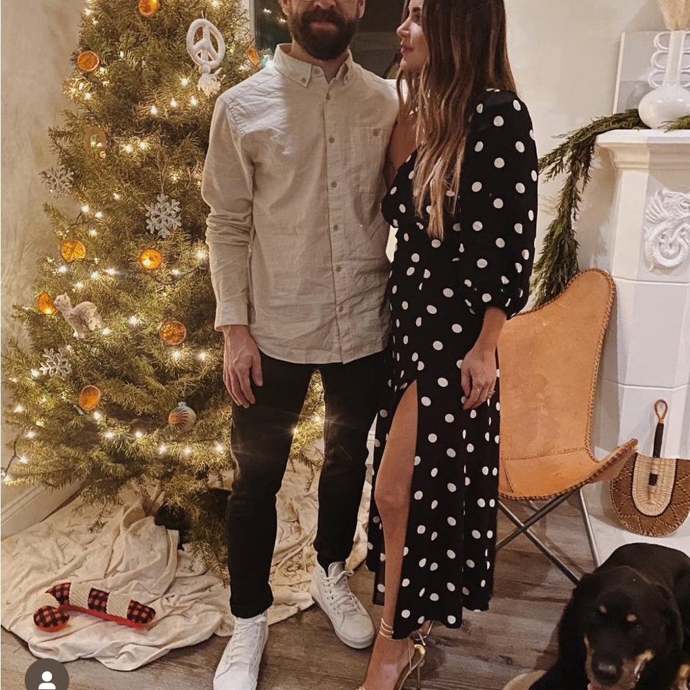 Reformation polka dot dress